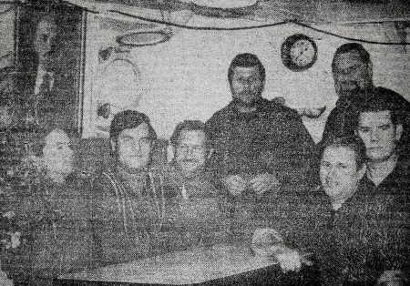 Экипаж СРТ 4344  на промысле 10 февраля 1972