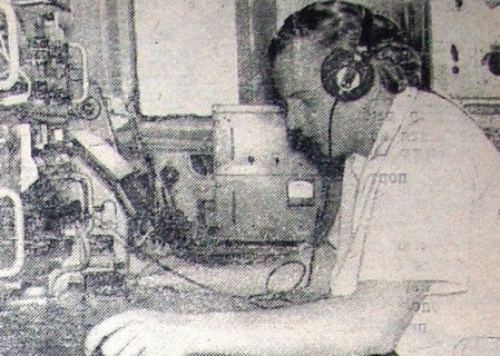 Койт  Хори радиооператор за работой  ПР Крейцвальд - 6 июня 1974 года