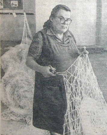 Сооман Линда лучшая закройщица цеха орудий лова ЭРПО Океан - 16 апреля 1974 года