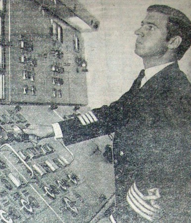 Грибовский  Э. А. , главный механик плавбазы Рыбак Балтики -  1 августа 1974 года