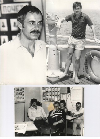 Кэп Саша Скидан, старпом -Сережа Шефер 4-й штурман ипомполит  - РТМС  Юлимисте, 1985 год, Мавританская зона