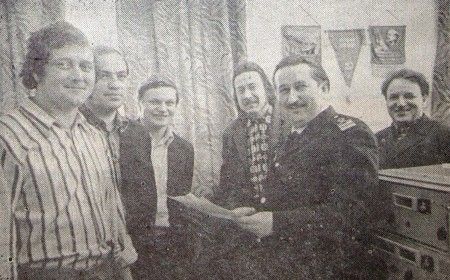 Пирожков О. , В. Силаев, А. Фельдбах, А. Брикез, Ю. Мятлик и Ю. Бобков      (слева направо),  ЭРНК  1 апреля 1978