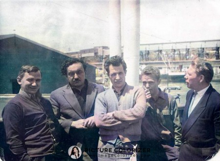 Ровбут Олег Михайлович  капитан слева и члены  экипажа танкера Выру 1966