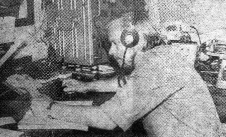 Рюткюнен  радиооператор  за работой - ТР Иней 03 02 1976