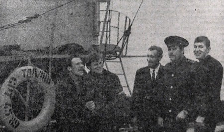 экипаж  капитана  Р.  Александрова  -  СРТ-4589  28 сентябрь  1968
