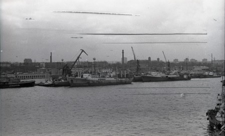 Вид на Северную набережную Рыбного порта 1982