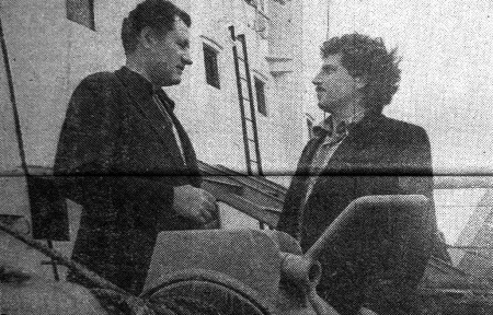 Жуковский Владимир 1-й помощник и Виктор Чобану боцман - РТМ-7192 ЮЛЕМИСТЕ  17 08 1978