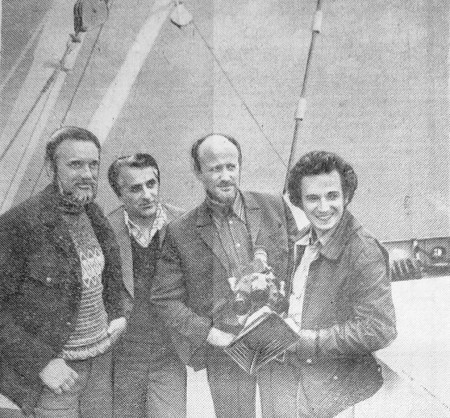 Цилинский Гунар, Марк  Цирельсон, Эрик Лацис и   Давис  Симанис – ТР  Ботнический залив 15 07 1976