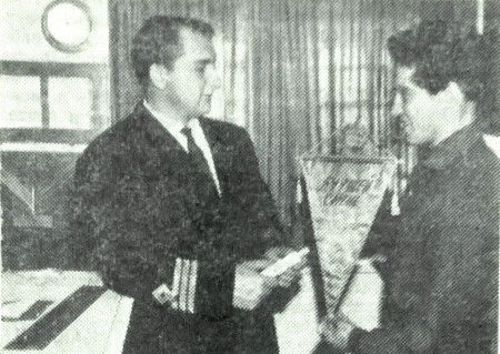 Панин Виктор  и матрос I класса Анатолий Медведев - ТР   Бриз  05 06 1965 год