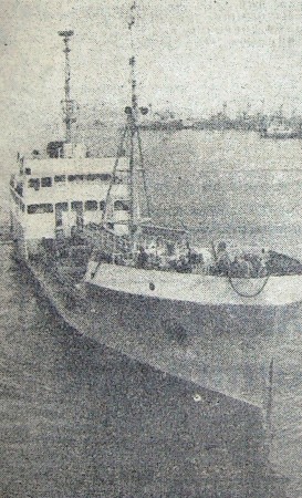 танкер Выру пришел с трудовой победой в порт  1 июля  1972
