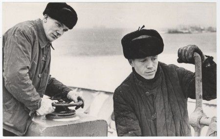 Савченко  Алексей  боцман   и  матрос  Анатолий  Гришаков  - ТР Бора  - 1966  год