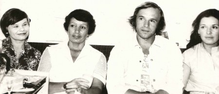 Пассажирка Люда, докторица, старпом Масько В.И. и Запорожченко Вера. ТР Нарвский залив 1982-1984 г.г.