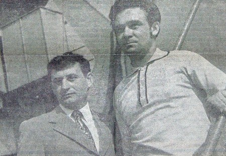 Рышавец Иван  (слева) моторист  1 кл.  и 2-й  механик Юрий  Ширяев   -  ПР Крейцвальд 14 августа 1975 г.