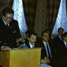 Хуго Майдде на встрече с польской делегацией по поводу 40 лет Дружбы и Сотрудничества 1985