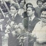 Барбакадзе  капитан   с экипажем-победителем соцсоревнования  - СРт 4544 29  июня 1974  года