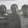 Володя-пекарь, Серега Орешко и Минин Серегей на рейде Лас-Пальмаса.- РМСК-0909  Эстиранд 1993 г.
