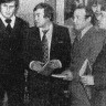 Сафронова Е., К. Савицкий, Ю. Спихин, В. Резниченко, С. Лукин активисты комсомольцы – 04 12 1979  XI отчетно-выборная комсомольская конференция.
