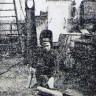 Отс Рейн  сварщик  ремонтирует траловую доску ПР Альбатрос 28 октября 1972