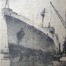 у причалов Таллинского рыбного порта  БМРТ 183 Рудольф Вакман 21 января  1975 года