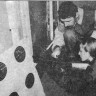 Чуйкина Н.  и тренер Е. Панкин из ТМРП на позиции  для стрельбы – Эстрыбпром 14 11 1991